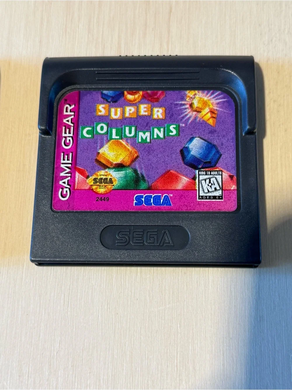 2-Sega Game Gear Games 1995 Super Columns,Sonic The Hedgehog w/Cases Tested Good